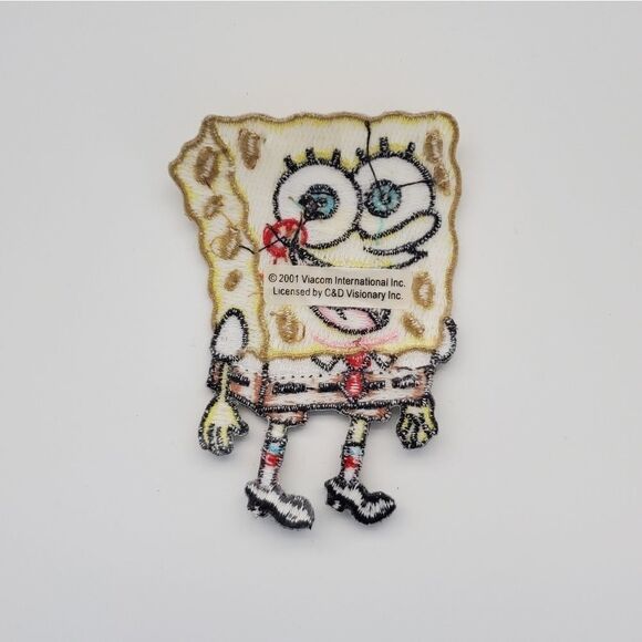 New Vintage Y2K Spongebob Squarepants Iron On Embroidered Patch Nickelodeon - Picture 2 of 4